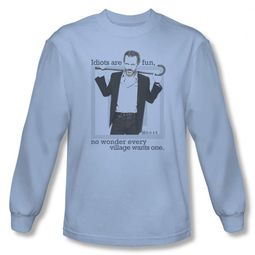 House Shirt Idiots Long Sleeve Light Blue Tee T-Shirt