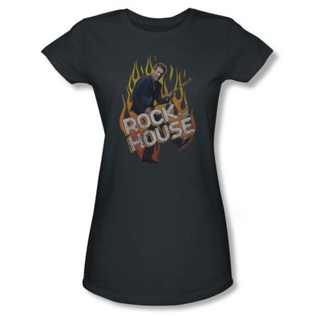 House Shirt Juniors Rock The House Charcoal T-Shirt