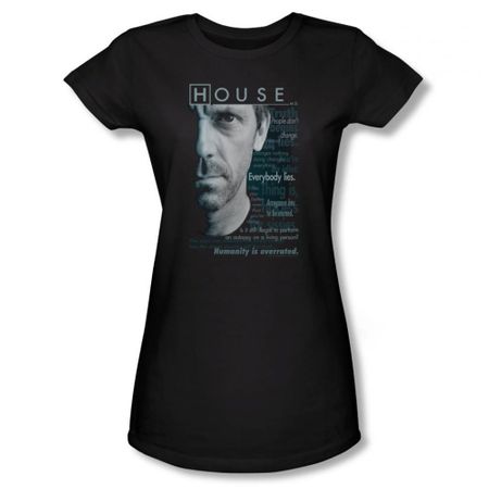 House Shirt Juniors Sayings Black T-Shirt
