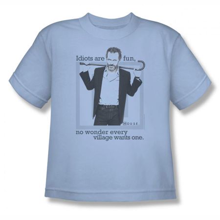 House Shirt Kids Idiots Light Blue T-Shirt