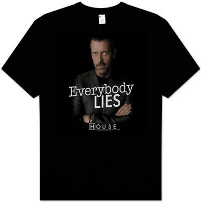 House T-shirt TV Show Kids Size Everybody Lies Youth Black Tee