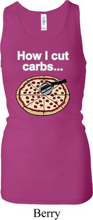 How I Cut Carbs Ladies Longer Length Racerback Tank Top