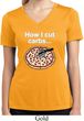 How I Cut Carbs Ladies Moisture Wicking V-neck Shirt