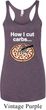 How I Cut Carbs Ladies Tri Blend Racerback Tank Top