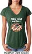 How I Cut Carbs Ladies Tri Blend V-Neck Shirt