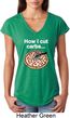 How I Cut Carbs Ladies Tri Blend V-Neck Shirt