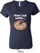 How I Cut Carbs Ladies V-neck Shirt