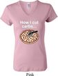 How I Cut Carbs Ladies V-neck Shirt