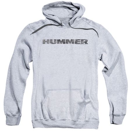 Hummer Hoodie Distressed Logo Athletic Heather Sweatshirt Hoody