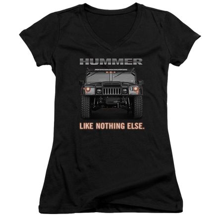 Hummer Juniors V Neck Shirt Like Nothing Else Black T-Shirt