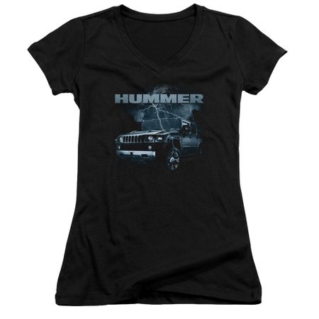 Hummer Juniors V Neck Shirt Stormy Ride Black T-Shirt