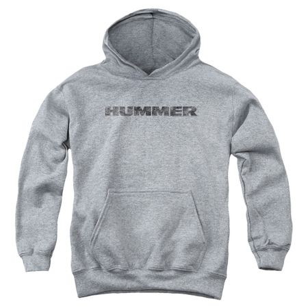 Hummer Kids Hoodie Distressed Logo Athletic Heather Youth Hoody