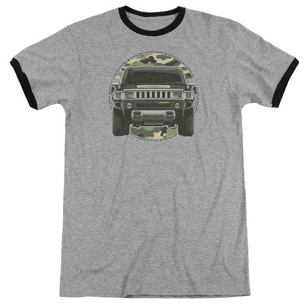 Hummer Lead Or Follow Athletic Heather Ringer Shirt