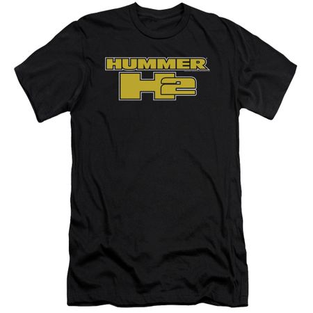 Hummer Slim Fit Shirt H2 Block Logo Black T-Shirt