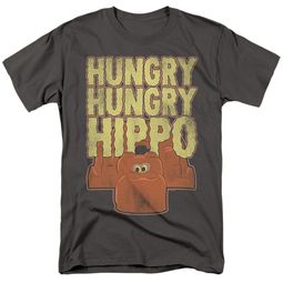 Hungry Hungry Hippo Adult T-shirt - Charcoal Grey