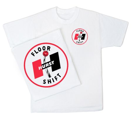 Hurst Floor Shift T-Shirt - Car Parts Adult White Tee Shirt