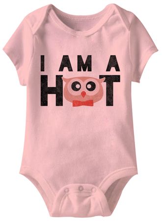 I Am A Hoot Funny Baby Romper Light Pink Infant Babies Creeper