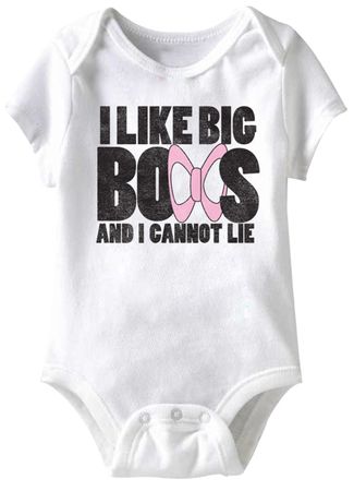 I Like Big Boobs Funny Baby Romper White Infant Babies Creeper