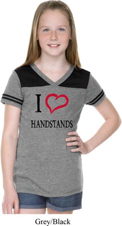 I Love Handstands Girls Football Shirt