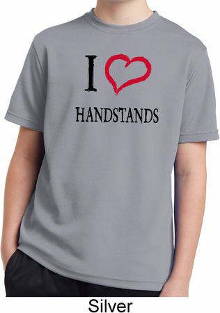 I Love Handstands Kids Moisture Wicking Shirt