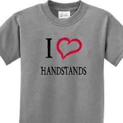 I Love Handstands Kids Shirts