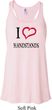 I Love Handstands Ladies Flowy Racerback Tanktop
