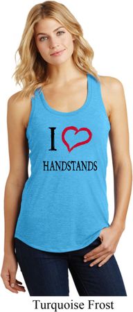 I Love Handstands Ladies Racerback Tank Top