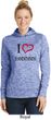 I Love Handstands Ladies Royal Electric Moisture Wicking Hoodie