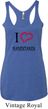 I Love Handstands Ladies Tri Blend Racerback Tank Top