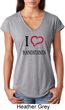 I Love Handstands Ladies Tri Blend V-Neck Shirt