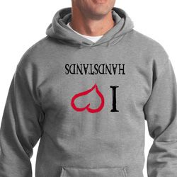 I Love Handstands Upside Down Hoodie