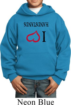 I Love Handstands Upside Down Kids Hoody