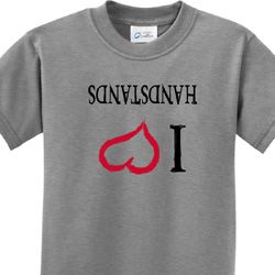 I Love Handstands Upside Down Kids Shirts