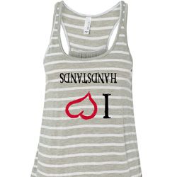 I Love Handstands Upside Down Ladies Flowy Racerback Tanktop