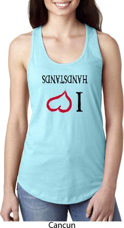 I Love Handstands Upside Down Ladies Ideal Tank Top