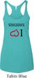 I Love Handstands Upside Down Ladies Tri Blend Racerback Tank Top