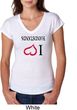 I Love Handstands Upside Down Ladies Tri Blend V-Neck Shirt