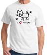 I Love My Cat Adult Tshirt