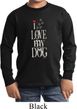 I Love My Dog Kids Long Sleeve Shirt