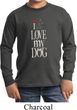 I Love My Dog Kids Long Sleeve Shirt