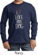 I Love My Dog Kids Long Sleeve Shirt