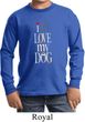 I Love My Dog Kids Long Sleeve Shirt