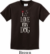 I Love My Dog Kids Shirt