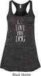 I Love My Dog Ladies Flowy Racerback Tanktop