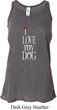 I Love My Dog Ladies Flowy Racerback Tanktop