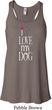I Love My Dog Ladies Flowy Racerback Tanktop