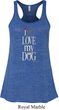 I Love My Dog Ladies Flowy Racerback Tanktop