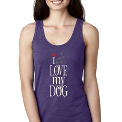 I Love My Dog Ladies Ideal Tank Top