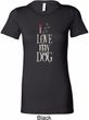 I Love My Dog Ladies Longer Length Shirt