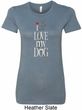 I Love My Dog Ladies Longer Length Shirt